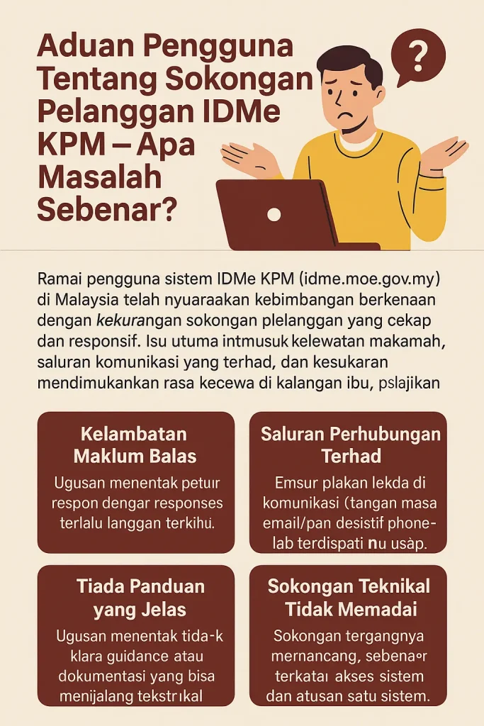 Aduan Pengguna_ Isu Sokongan IDMe KPM