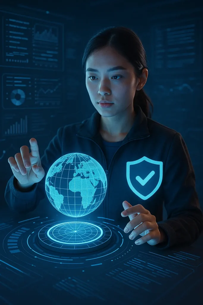 Futuristic Holographic Control Interface