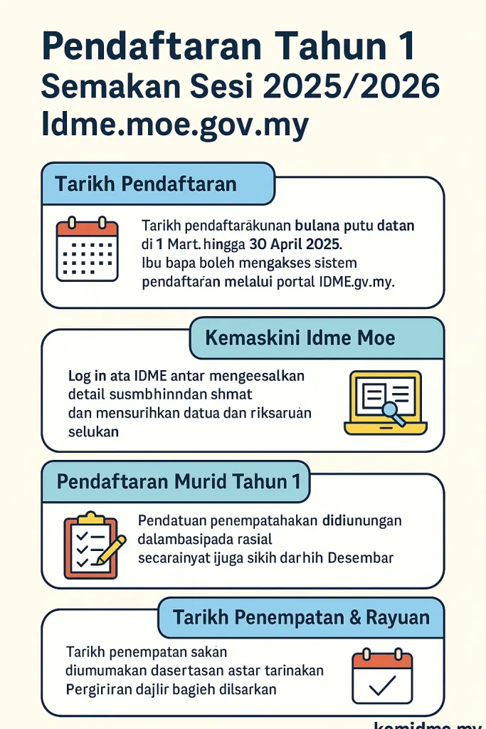 Pendaftaran Tahun 1 Sesi 2025_2026 infograph